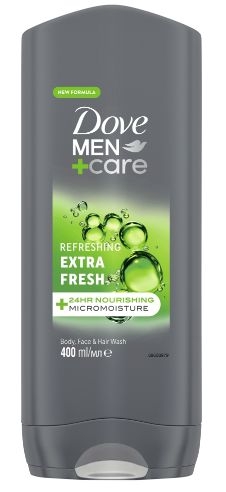 Dove Men+Care Extra Fresh sprchový gel pro muže na tělo a tvář 400 ml