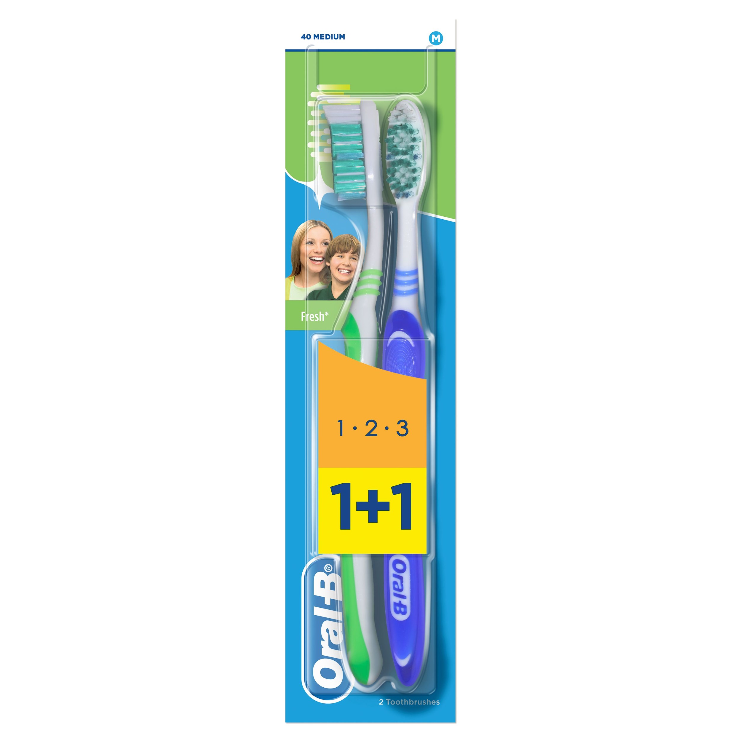 OB  Zub Kart 3EffNatFresh 40 Med 2kusů
