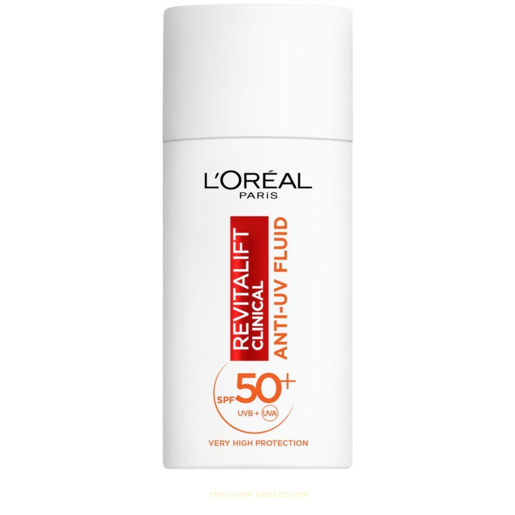 L'Oréal Paris Revitalift Clinical Denní Anti-UV Fluid s velmi vysokou ochranou s SPF50+ a vitamínem C 50 ml