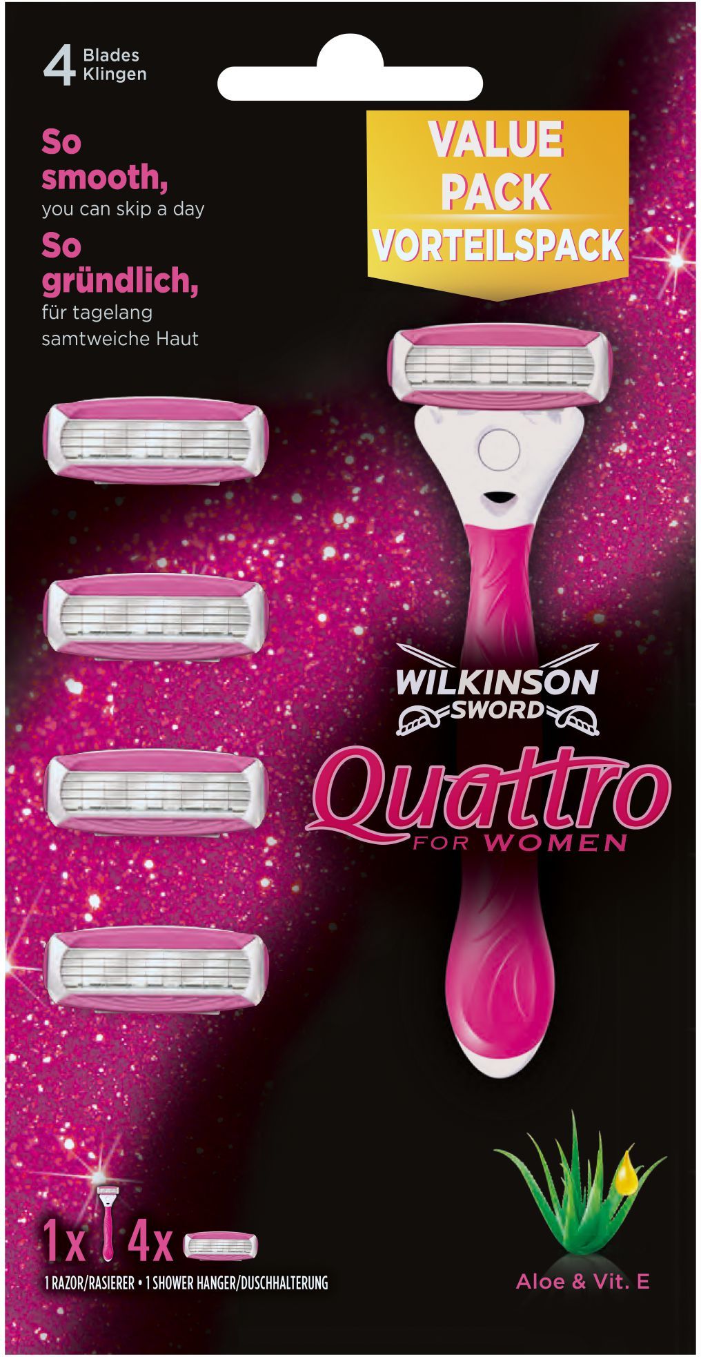 Wilkinson quatro w 4 hlavice + strojek