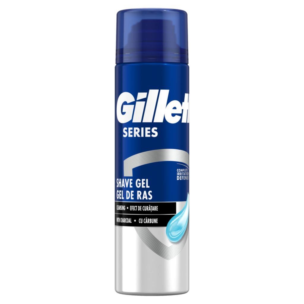 Gillette Series Čisticí gel na holení s dřevěným uhlím 200 ml