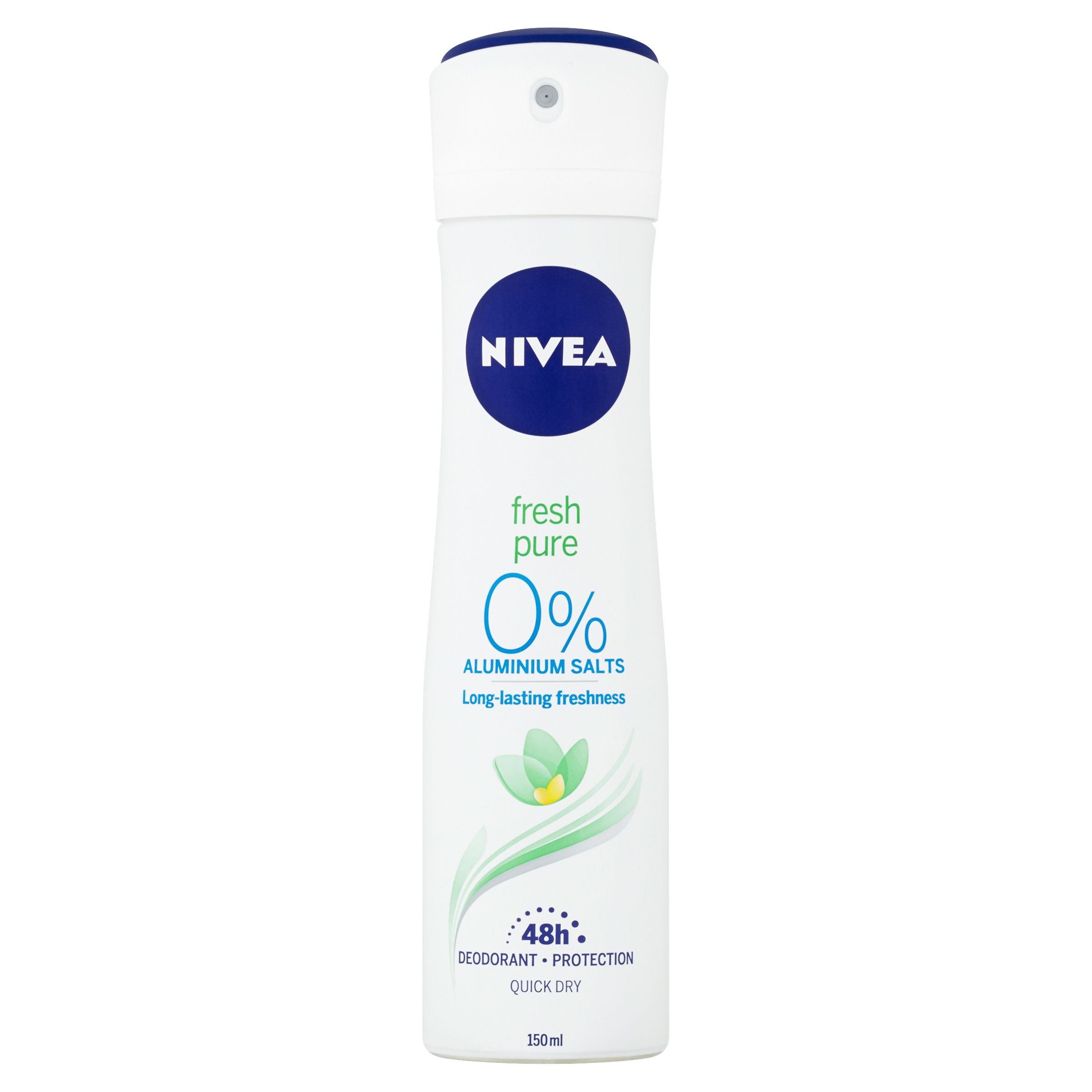 Nivea Pure & Natural Action sprej deodorant s vůní jasmínu 150 ml