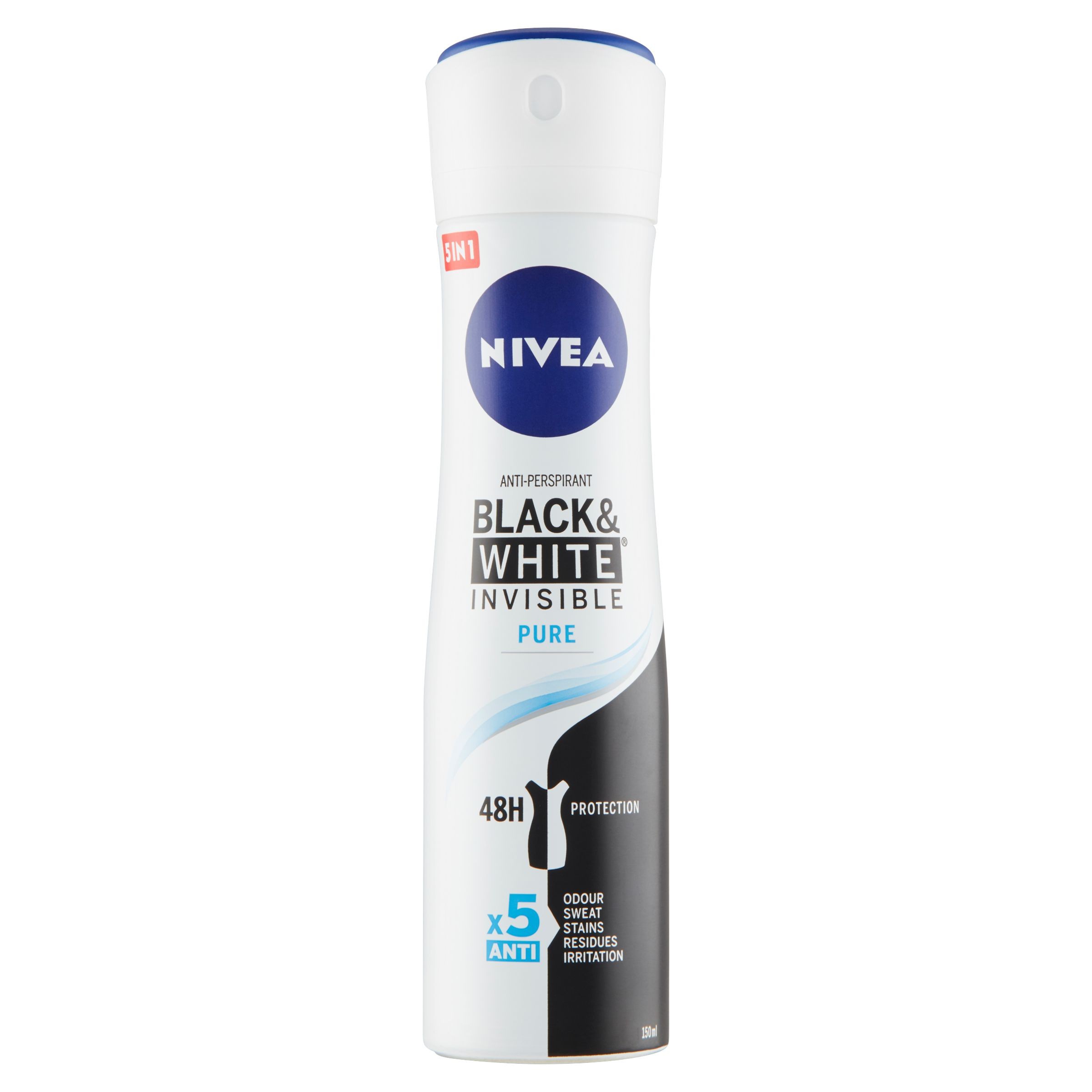 Nivea Invisible for Black & White Pure Sprej antiperspirant 150 ml