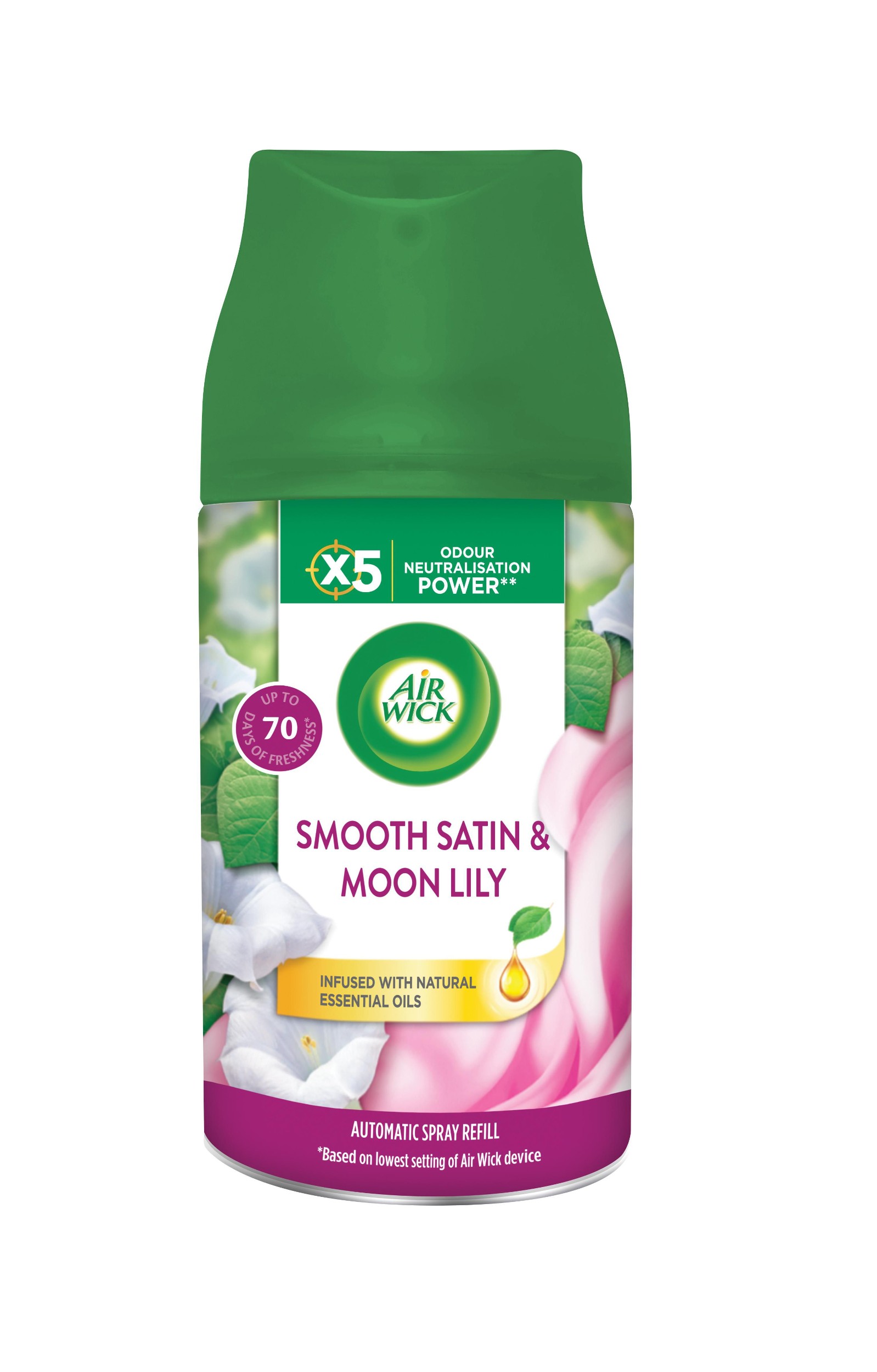 Air Wick Freshmatic Max Náplň do osvěžovače vzduchu jemný satén a měsíční lilie 250 ml