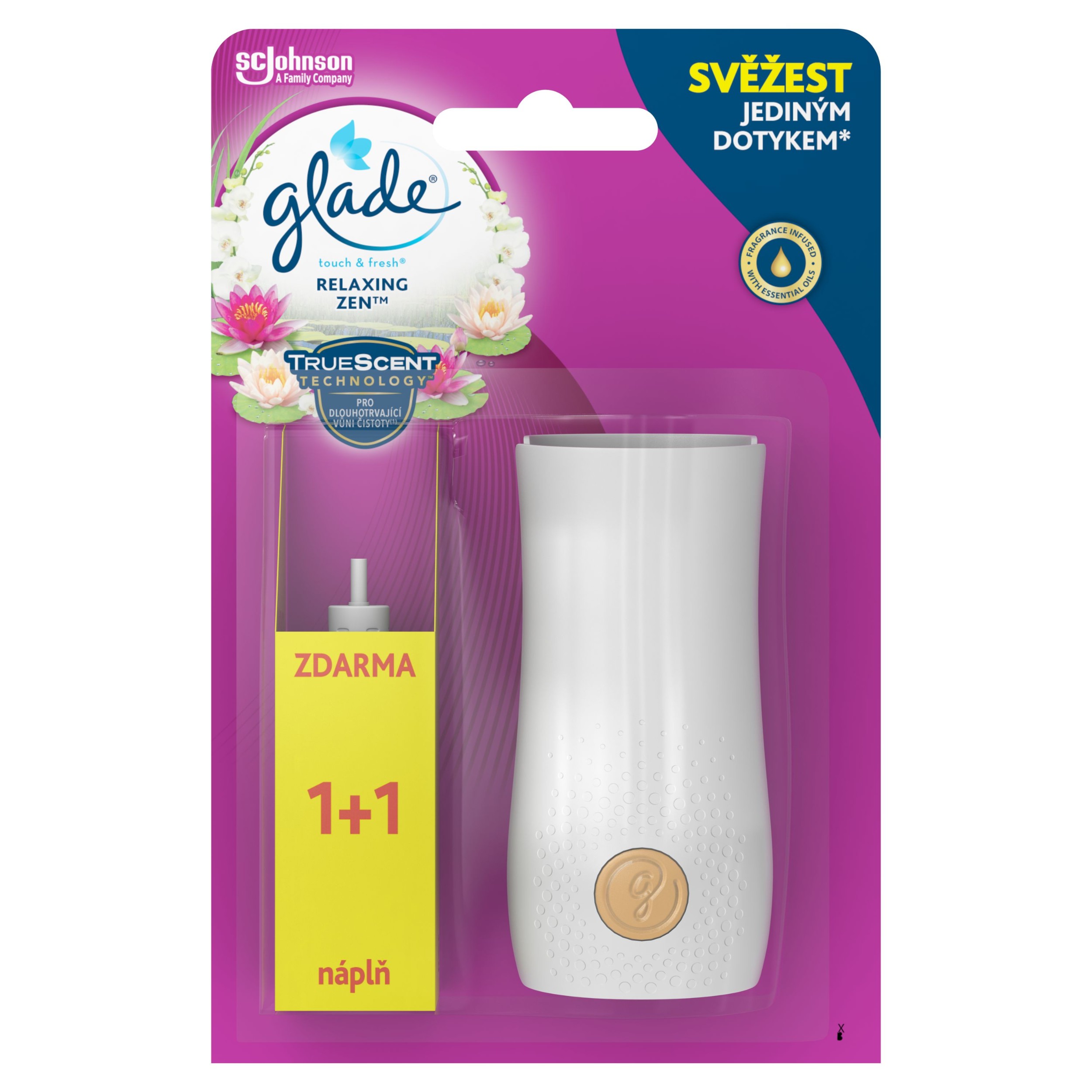 Glade Touch & Fresh Relaxing Zen aerosolový osvěžovač vzduchu 2x10ml