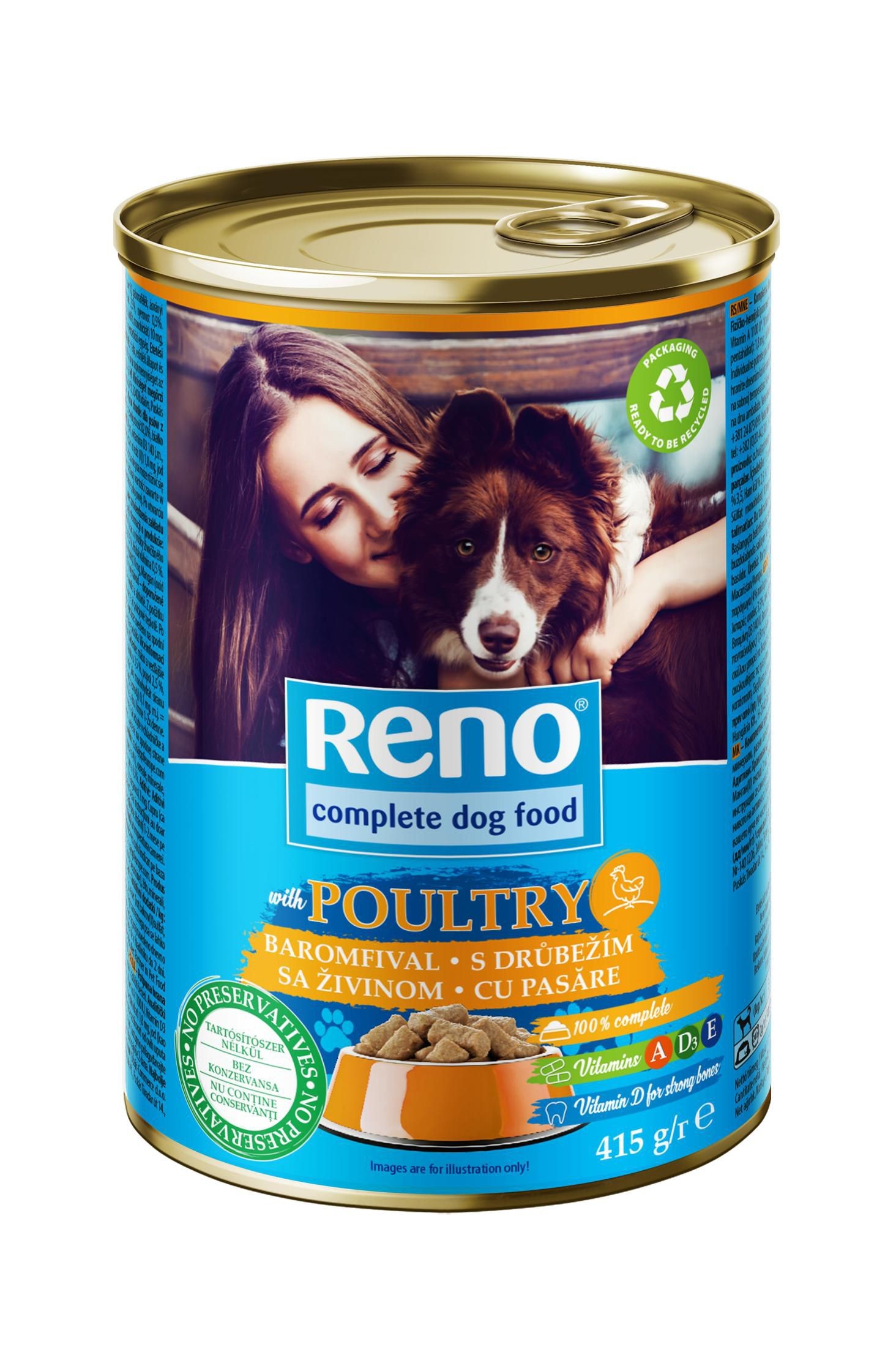 Reno Kompletní krmivo pro dospělé psy s kuřecím 415 g