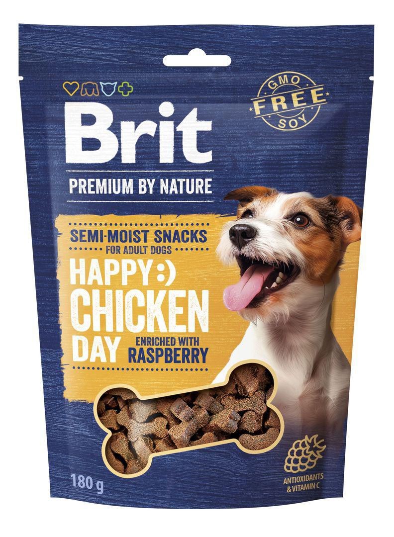 Brit Premium by Nature Dog Semi-moist Snacks Chicken with Raspberry 180 g