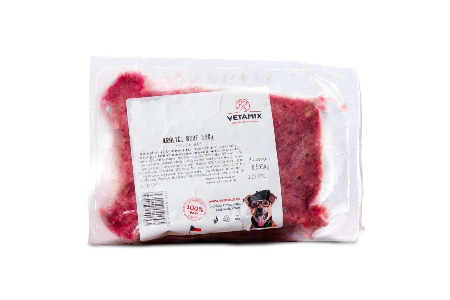 Králičí barf 500g