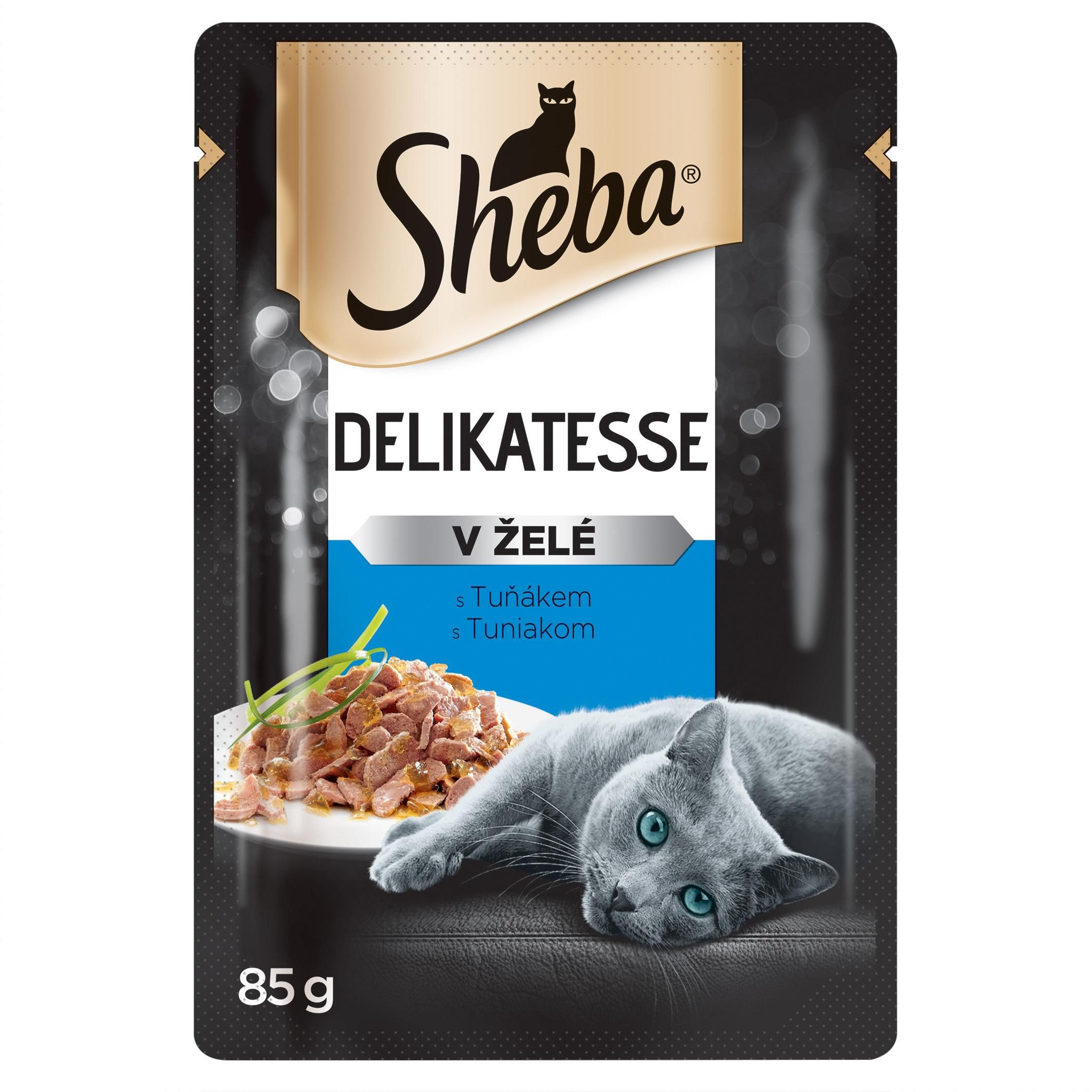 Sheba Kompletní krmivo pro dospělé kočky tuňák v želé 85 g