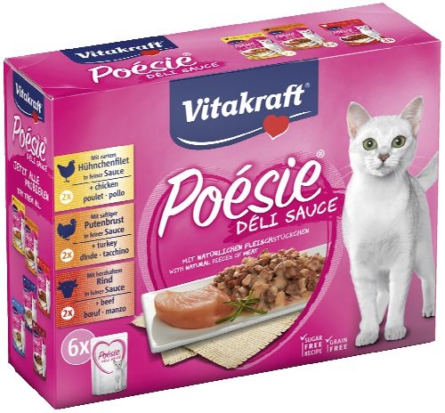 Vitakraft Poésie Delisauce masový mix 6x85 g