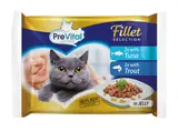 PreVital Naturel Kompletní krmivo pro dospělé kočky tuňák a pstruh 4x85 g