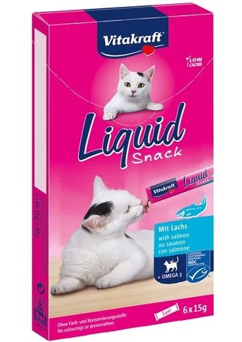 Vitakraft Cat Liquid Snack losos 6x15 g
