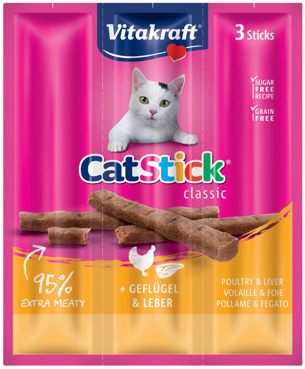 Vitakraft Cat Stick mini drůbež játra 3x6 g