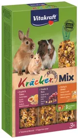 Vitakraft Kracker Trio-Mix hlodavec ovoce + ořechy + med 3 ks