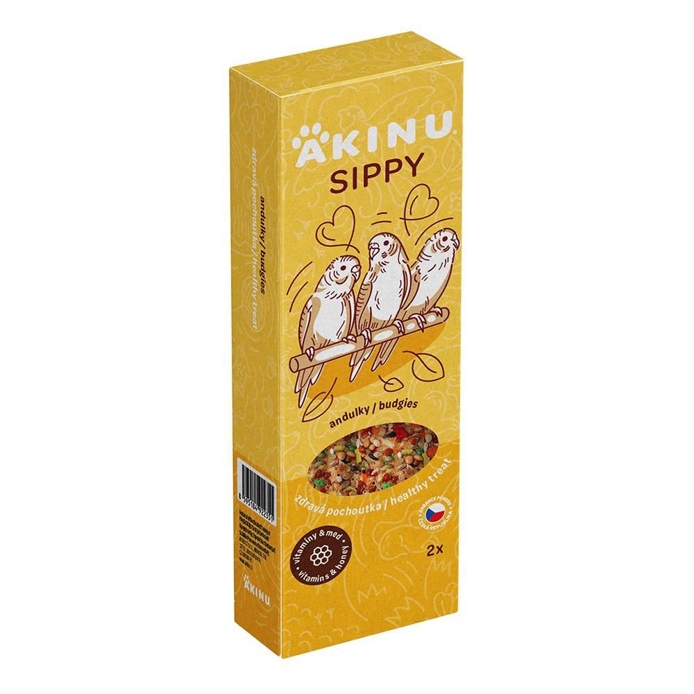 Akinu Sippy Tyč pro andulky vitamínovo-medová 2 ks