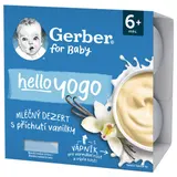 Gerber Hello Yogo mléčný dezert s příchutí vanilky 4x100 g
