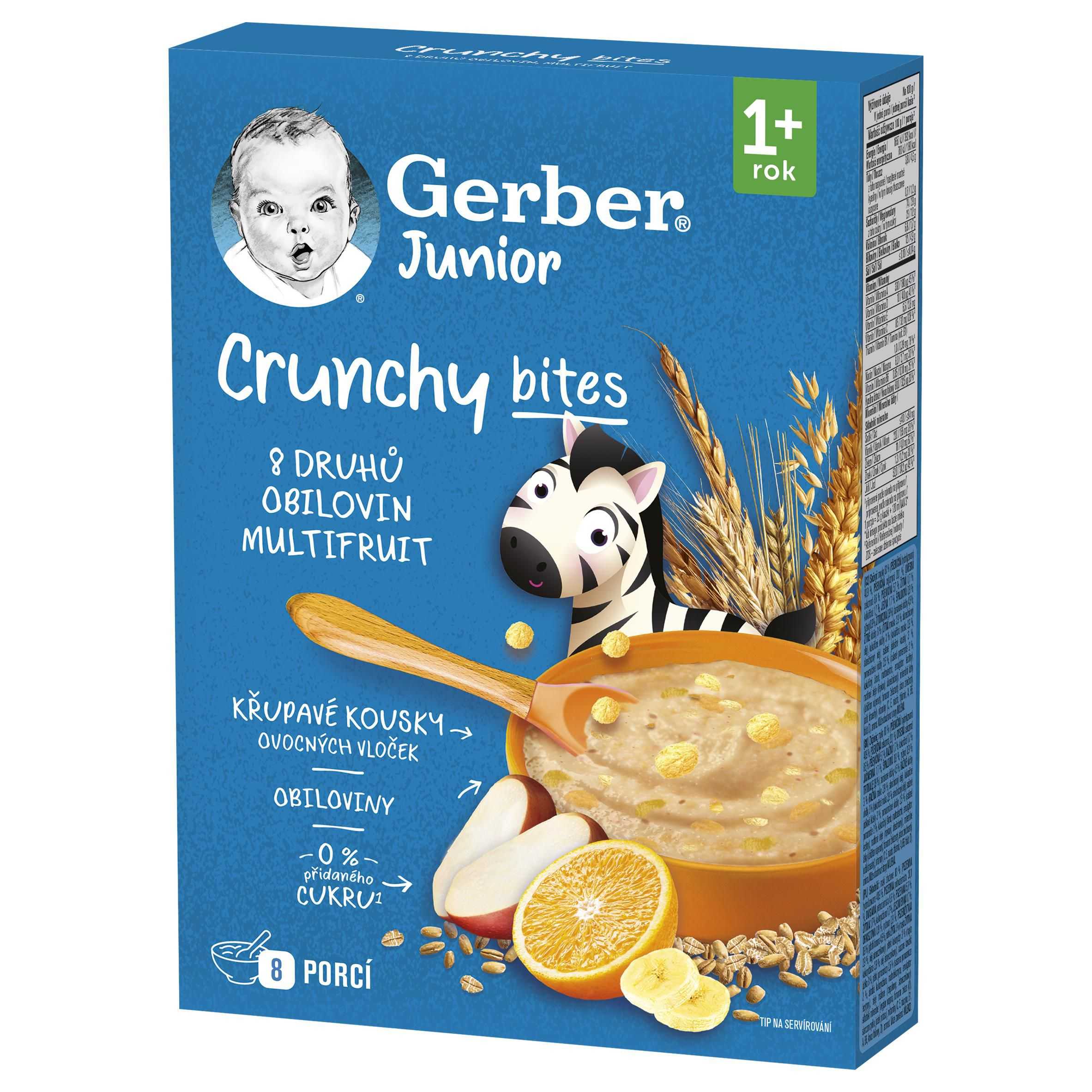 Gerber Junior nemléčná kaše ovocná s křupavými kousky 200 g
