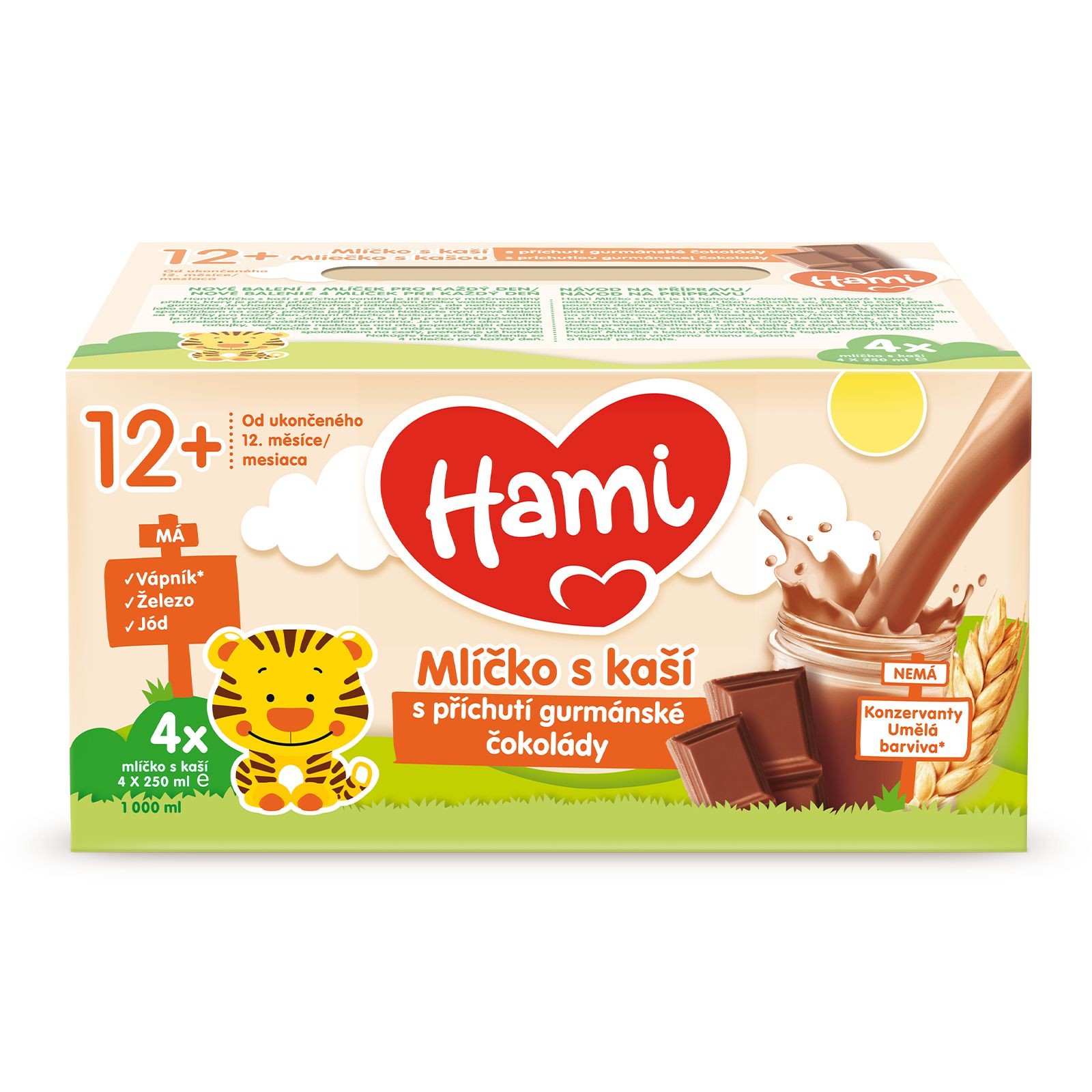 Hami Mlíčko s kaší kakaové od uk. 8. měsíce 2x250 ml