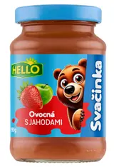 Hello Ovocná přesnídávka jahoda sklo 190 g