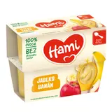 Hami Ovocná přesnídávka 100% ovoce jablko a banán první lžička 4x100 g