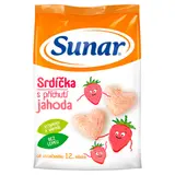 Sunar Dětské křupky jahodová srdíčka 12m+, 50 g