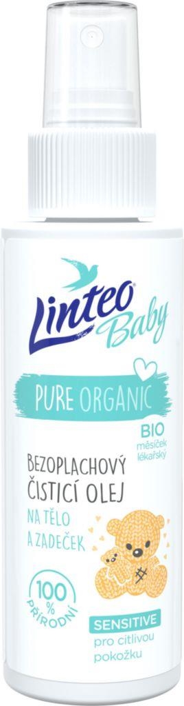 Linteo Baby Bezoplachový čistící olej na tělo a zadeček s BIO měsíčkem lékařským 100ml