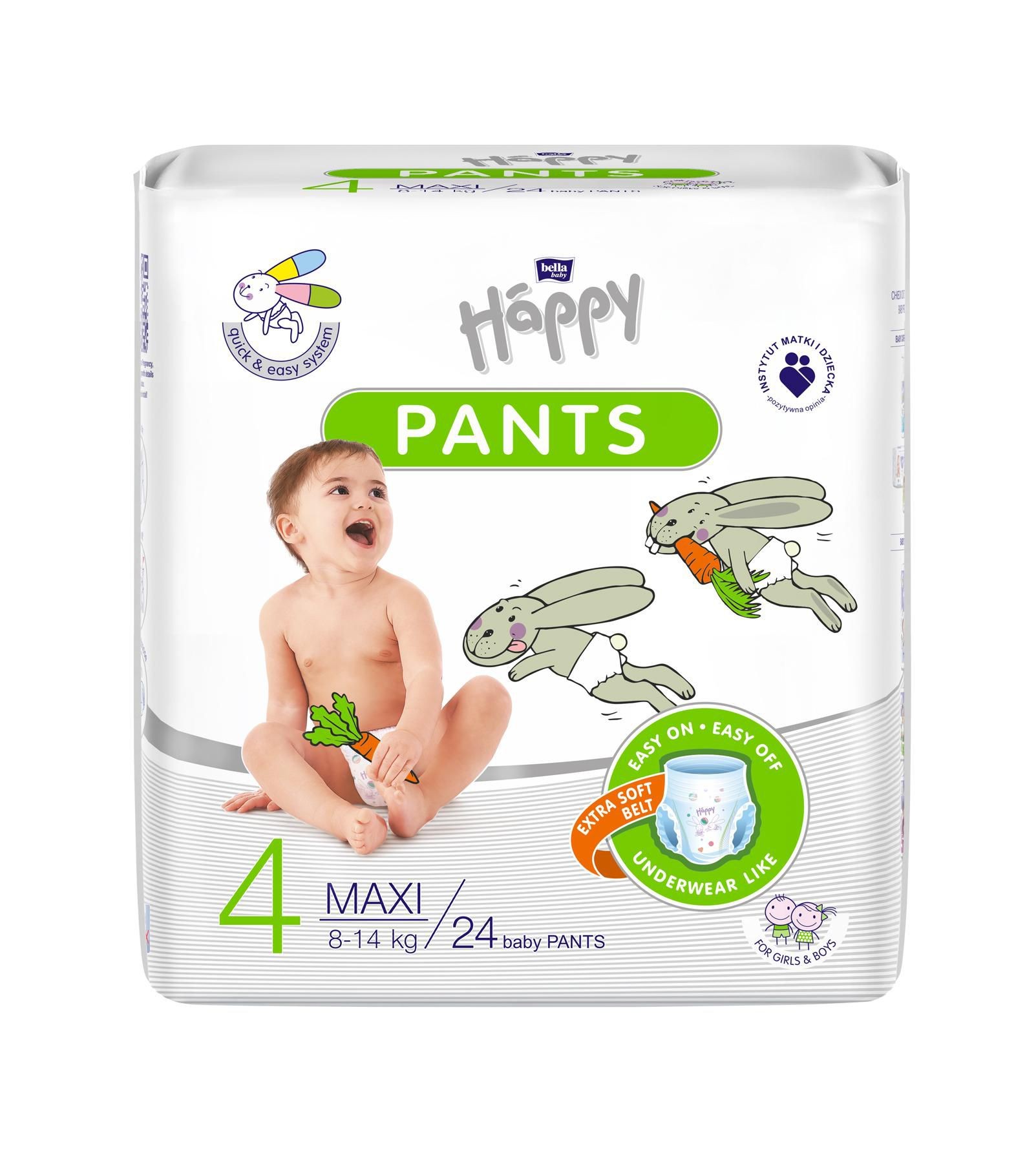 Happy Maxi Dětské plenkové kalhotky pants vel. 4, 24ks