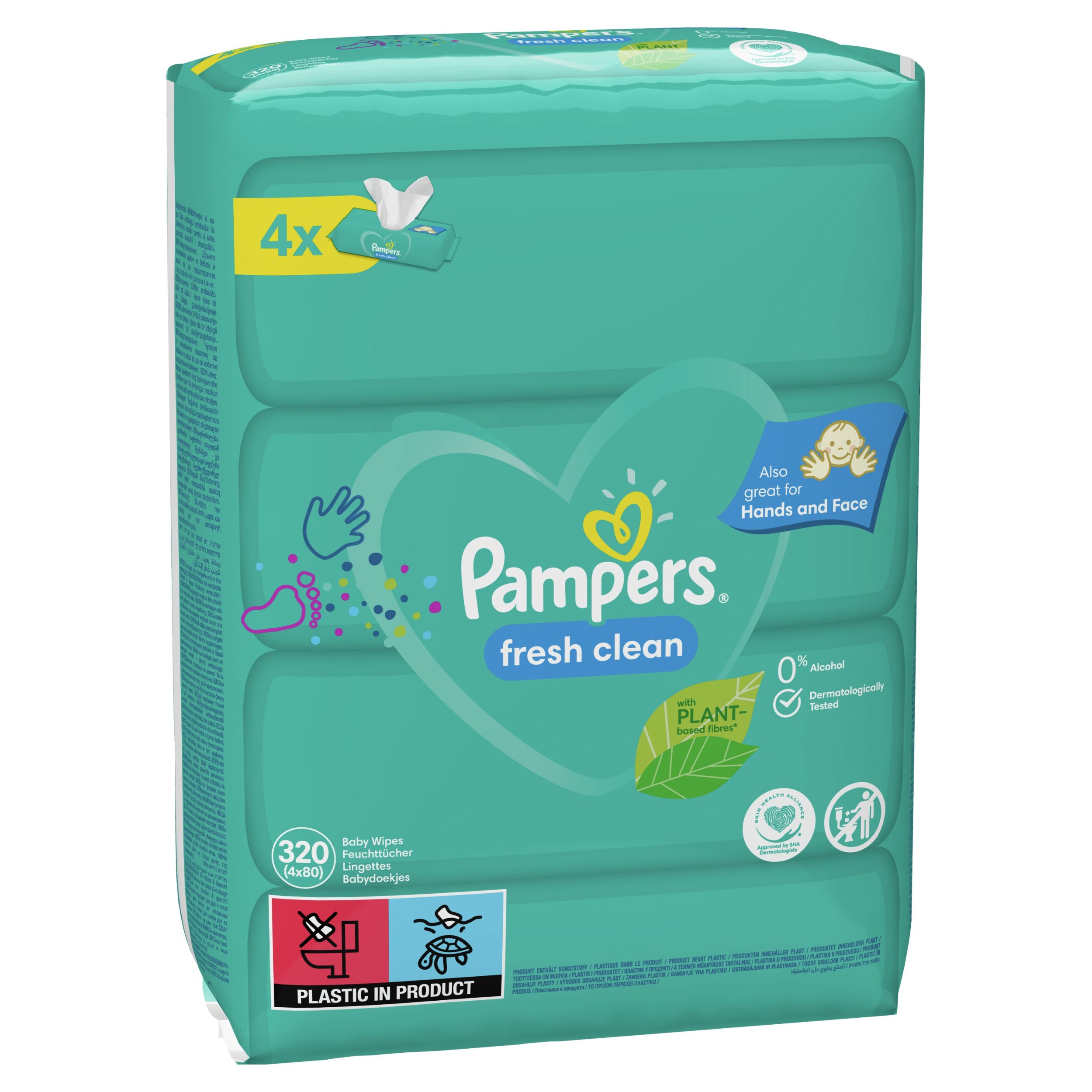 Pampers Fresh Clean Dětské čisticí ubrousky 320 ks
