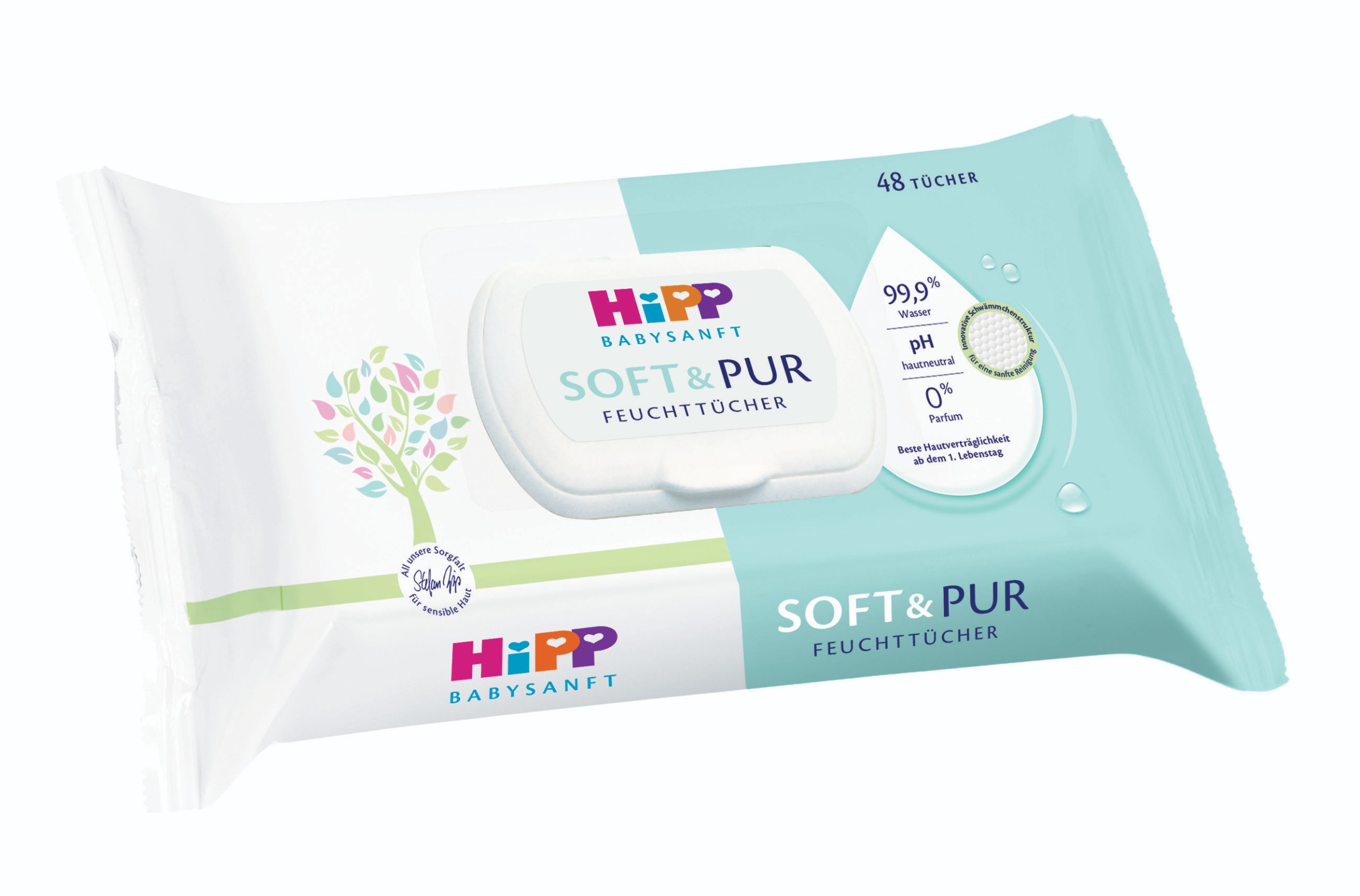 Hipp Babysanft Soft & Pur Čistící vlhčené ubrousky 48 ks