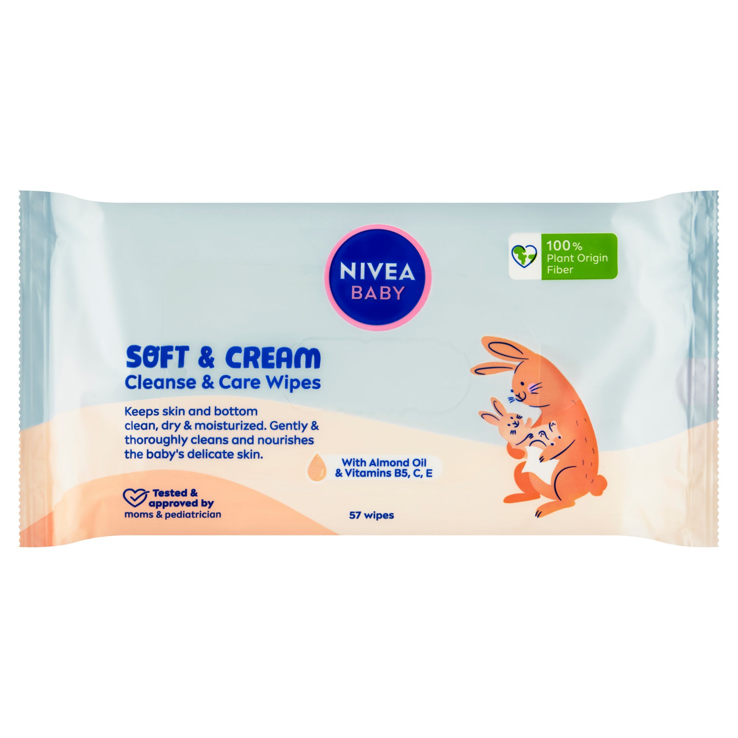 Nivea Baby Čisticí ubrousky Soft & Cream 57 ks