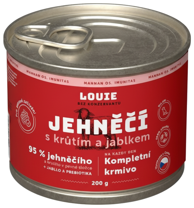 Louie Kompletní krmivo jehněčí s krůtím a jablkem pro psy