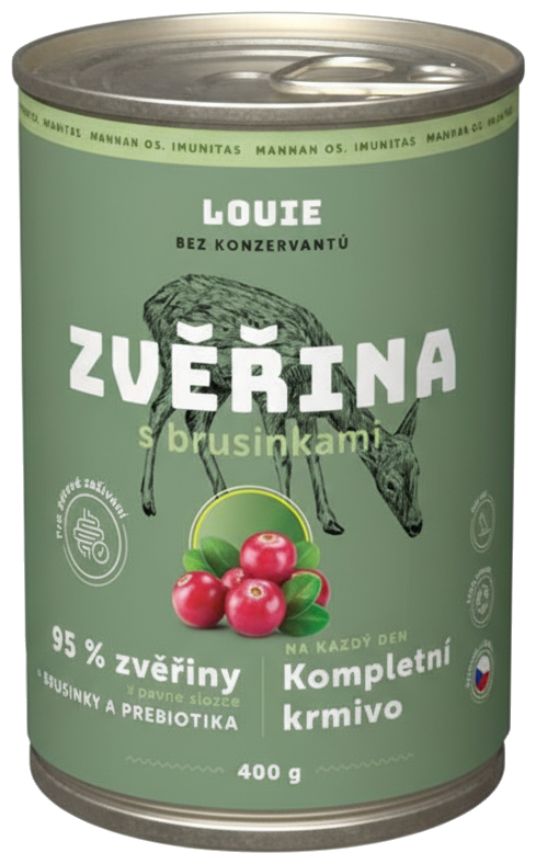 Louie Kompletní krmivo zvěřina s brusinkami pro psy