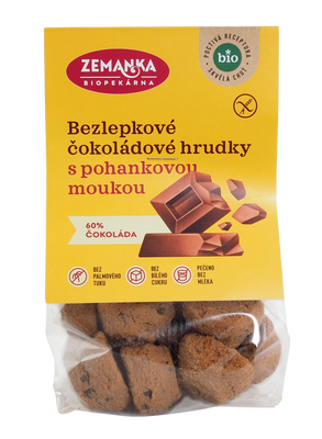 Biopekárna Zemanka BIO Bezlepkové pohankové hrudky s čokoládou