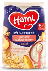 Hami Mléčná krupicová kaše na dobrou noc Banánová s broskví
