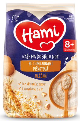 Hami Mléčná kaše na dobrou noc se 7 obilninami Piškotová