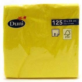 Duni Ubrousky 2-vrstvé, 33cm, žluté