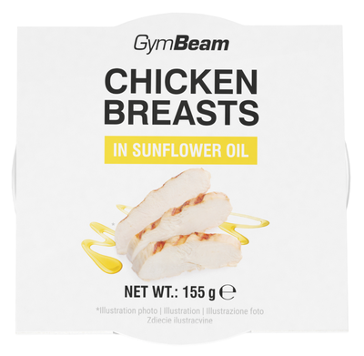GymBeam Kuřecí prsa ve slunečnicovém oleji