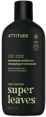 Attitude Pánský posilující šampon a kondicionér 2v1 Super leaves - Matcha a Bergamot