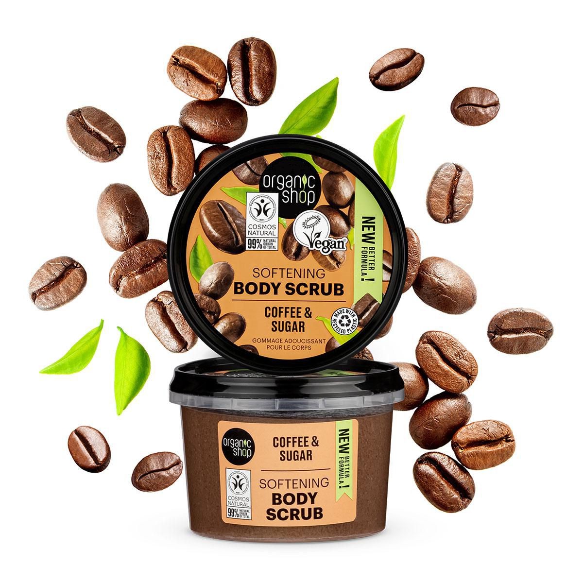 Organic Shop Zjemňující tělový peeling Káva a cukr 250 ml