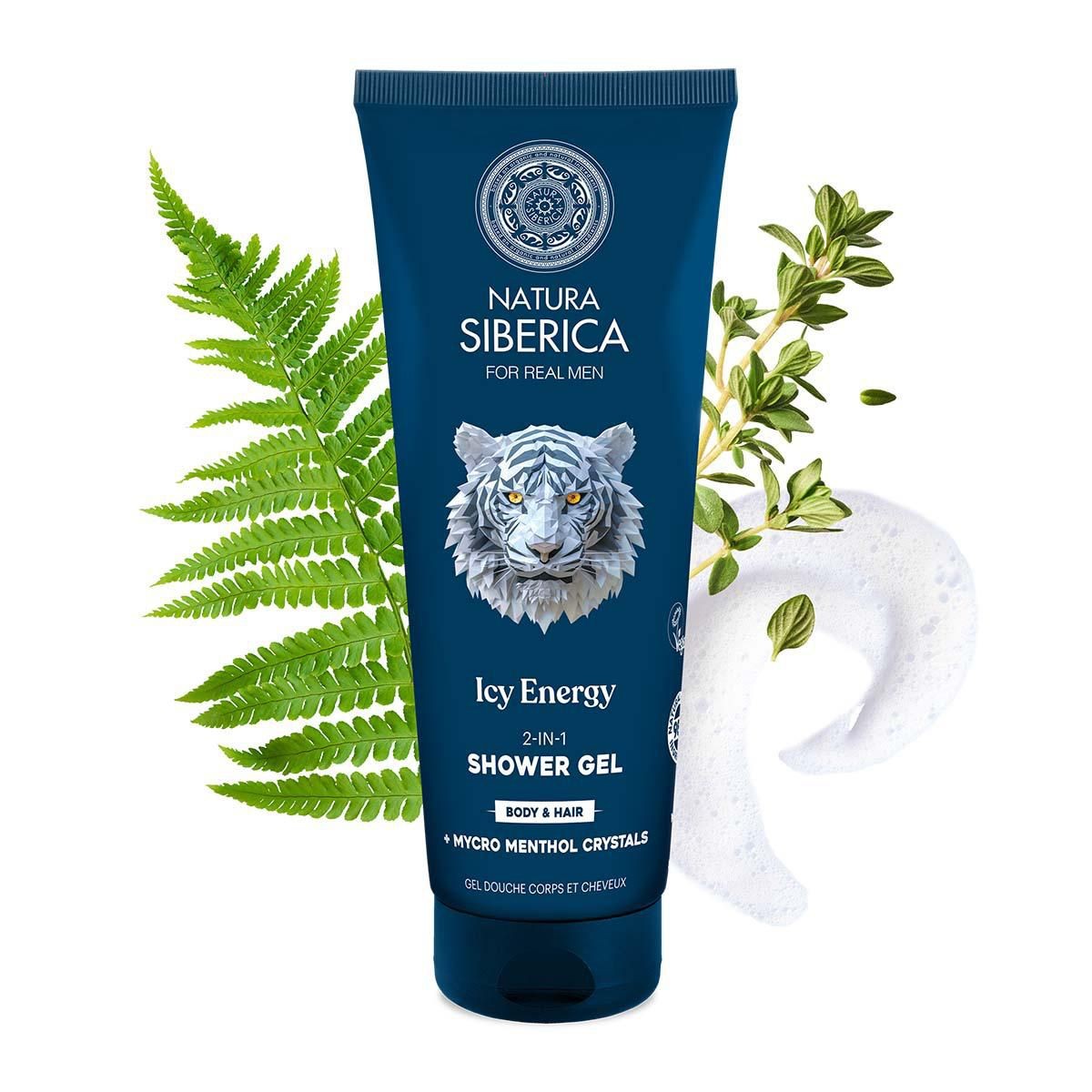 Natura Siberica Arctic Wild Sprchový gel 2v1 na tělo a vlasy Ledová energie 200 ml