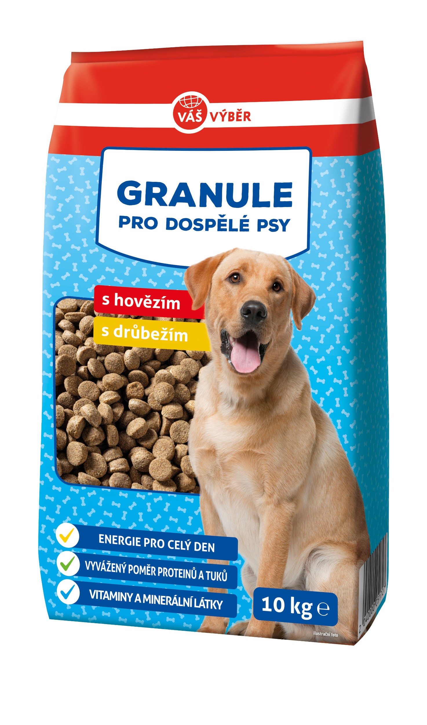 Váš výběr granule pes hovězí,drůbež 10kg