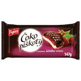 Figaro Čokopiškoty s želé s příchutí lesního ovoce polomáčené čokoládou 147 g
