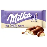 Milka Bubbly white mléčná čokoláda z alpského mléka s porézní náplní z bílé čokolády 95 g