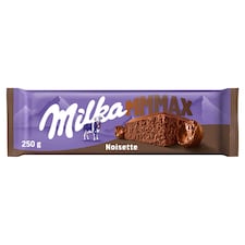 Milka Noisette mléčná čokoládová tabulka z alpského mléka s lískooříškovou pastou 250 g