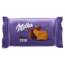 Milka Choco Cow sušenky polomáčené mléčnou čokoládou z alspkého mléka 40 g