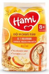 Hami Mléčná kaše se 7 obilninami, Banánem, jablkem a pomerančem