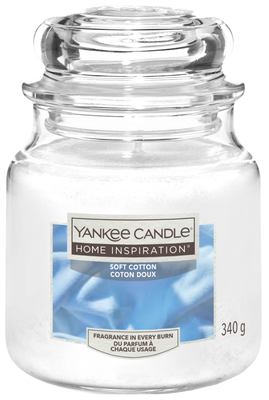 Yankee Candle Vonná svíčka ve skle střední Soft Cotton