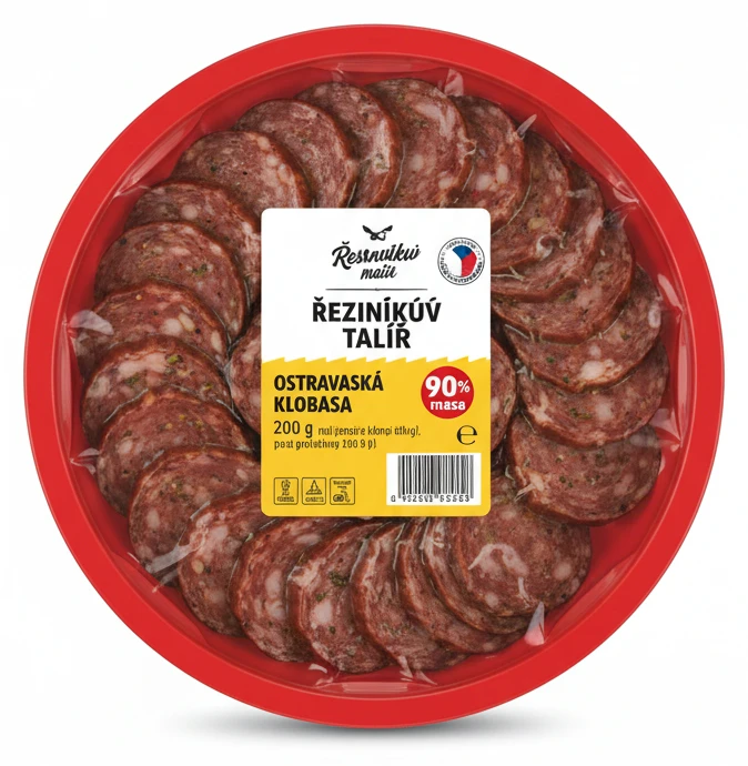 Ostravská klobása Řezníkův talíř