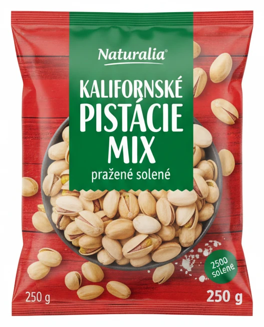 Kalifornské pistácie Naturalia pražené solené