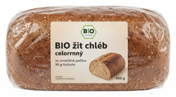 BIO žitný chléb celozrnný